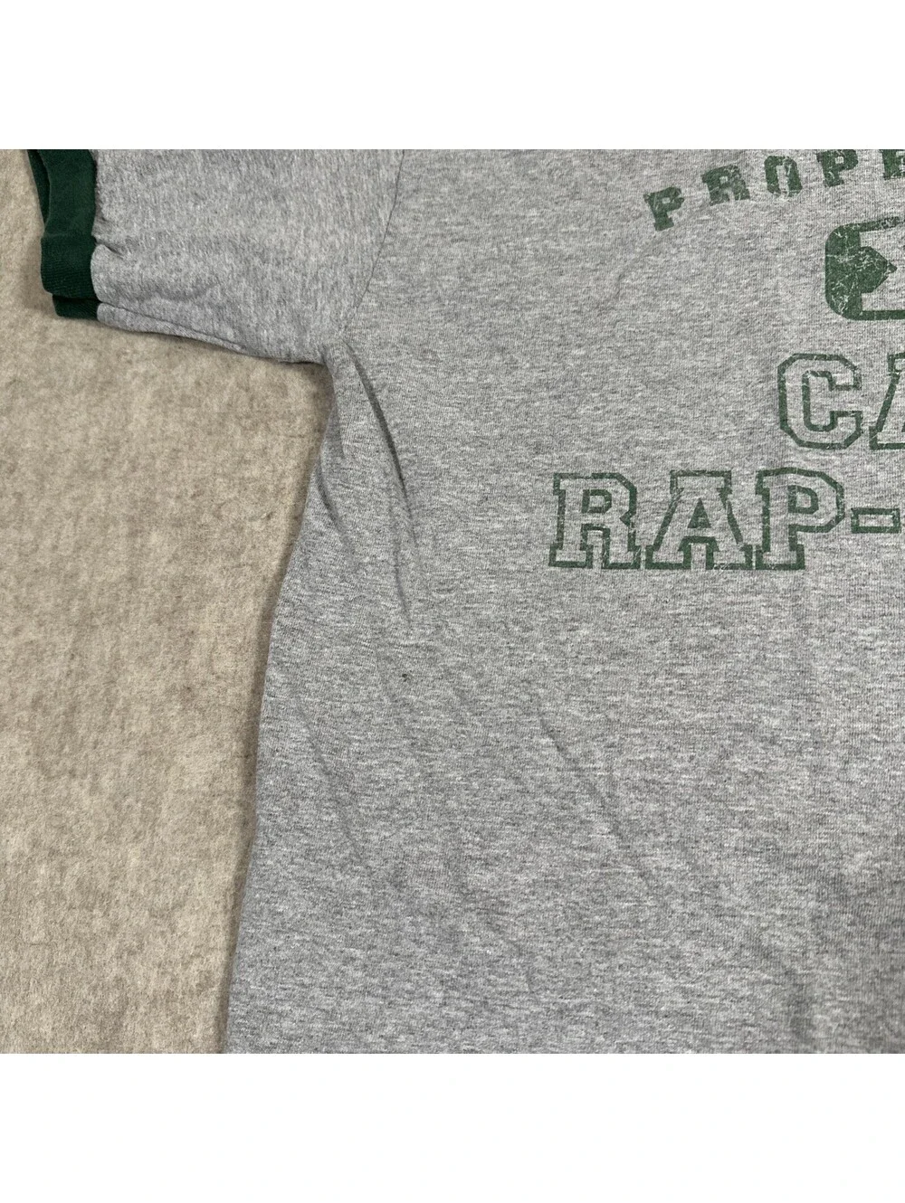 Vintage 90’s Camp Rap-A-Hope T-Shirt Medium? Ringer Gray Green